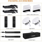 Andoer Studio Photography Light kit Softbox Lighting Set with 85W 2800K-5700K Bi-Color Temperature LED Light * 2 + 50x70cm Softbox * 2 + 2M Light Stand * 2 + Remote Control * 2 + Carry Bag * 1