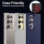 WSKEN for Samsung Galaxy S24 Ultra Camera Lens Protector, Ultra Thin Scratch Resistant 9H Tempered Glass with Aluminum Metal Circle Camera Screen Protector Cover Accessories, Violet