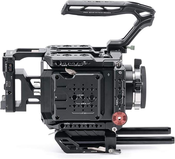 Tilta Camera Cage Pro Kit Gold Mount Compatible with Blackmagic Pyxis 6K/12K | Includes Full Cage, Top Handle, Gold Mount Battery Plate, Side Plate, Bottom Plate, 15mm Baseplate w/Rods, and Mini Tool