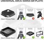 ULANZI UKA01 Quick Release Plate Kit, Arcac/F38 Interface Camera Quick Release Plate Mount Quick Setup w/ 1/4" to 3/8" Screw Thread Gimbles Sliders Tripods Adapter for Sony/Nikon/DJI/Fuji