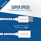 SABRENT 22AWG USB 3.0 Extension Cable A Male to A Female [White] 6 Feet (CB-306W)