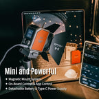 Harlowe Micro Portable Led Light for Camera 8W Bi-Color 2700K-6500K CRI/TLCI 96+ Small Camera Lighting Kit Mini Cube Fill Light for Photography and Video Recording Micro Creator Kit
