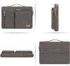 MOSISO 360 Protective Laptop Shoulder Bag,15-15.6 inch Computer Bags Compatible with MacBook Pro 16 inch, HP, Dell, Lenovo, Asus Notebook,Side Open Messenger Bag with 4 Zipper Pockets, Taupe Gray