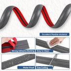 Floor Cord Cover for Wires on Floor Self Adhesive Cord Hider Floor Cable Management Wire Covers for Cords Protector Prevent Cable Trips Cord Cavity W 0.47" x H 0.27", Deep Gray Wood, 3.3Ft
