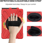 rantice Compatible with Samsung Galaxy TAB Active PRO 10.1 inch/Tab Active4 PRO Case, Heavy Duty Rugged Shockproof Drop Protection Case, Hand Strap&Shoulder Strap for SM-T540/T547/T630/T638 (Red)