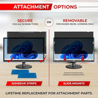 27 Inch 16:9 [2 Pack] Computer Privacy Screen Filter for Monitor - Privacy Shield and Anti-Glare Protector