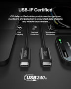 Belkin USB C to USB C Cable, 6.6ft, 240W - Type C Charger, iPhone Charger Cord, Soft, Braided, Flexible for iPhone 17, Galaxy S25, Pixel 10, MacBook, Chromebook, iPad Pro, Switch Steam Deck – Black