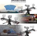 NEEWER 31.5"/80cm Motorized Camera Slider, App Wireless Control DSLR Carbon Fiber Dolly Rail Slider with 4400mAh F750 Battery (Charger Not Included), Support Video Mode, Time Lapse Photography, ER1-80