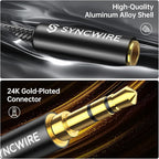 Syncwire Headphone Splitter, Nylon-Braided Extension Cable Audio Stereo Y Splitter (Hi-Fi Sound), 3.5mm Male To 2 Ports 3.5mm Female Headset Splitter for Phone, PS4, Switch, Tablets & More