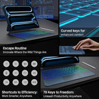 typecase Keyboard Case for iPad Pro 13-inch (M4)2024,Magic Keyboard with 11 Colors Backlight for iPad Pro 13,Keyboard Case with Pencil Holder,Multi-Touch Trackpad,Easy-Set Magnetic Stand(Pacific Blue)