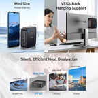 Blackview MP60 Mini PC 2025 with 13th Gen Intel N150(2-Year Coverage), 16GB RAM 512GB M.2 SSD Mini Computer, 4K UHD Dual HDMI, Win11 Pro, WiFi 5/Big Fan/LED Light, Mini Desktop PC for Home/Office/Edu