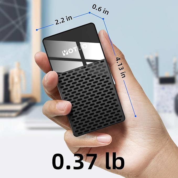 Portable SSD 1TB, Up to 1050MB/s, USB-C External Solid-State Drive with All-in-One Multi-Port USB 3.2 Hub and SD/TF Card Reader Docking Station with iPhone 17/PC/Laptop/Mac/Windows/Android/iOS.