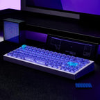 MelGeek REAL67 Wired Keyboard, Gaming Keyboard with RGB, Special Magnetic Switches, Rapid Trigger, Hot-Swappable, Snap Tap & Adjustable Actuation, Online HIVE Custom (Potassium-Transparent Purple)