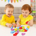 LovesTown Wooden Puzzle Learning Toys Alphabet Number Building Blocks Educational Gift for Preschool Kids Animal Lion Jigsaw 26 PCS