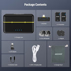 NEEWER KM15 Wireless Lavalier Microphone System Compatible with iPhone Android Phone PC Computer, Mini USB C Noise Cancelling Lapel Mic, 300m Range 48KHz/24Bit 9H Battery for Video Recording Streaming