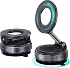 CARMOUNT Clutch–X One – Cell Phone Car Mount for iPhone – 360° Magnetic Phone Holder for Car, 96LBS Suction Cup Phone Mount for Car & Phone Holder for Desk, Metal Strut (Black)