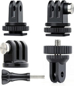 SOONSUN Tripod Mount Kit with 1/4"-20 Conversion Adapter and Cold Shoe Mount with 1/4" Thread, Compatible with GoPro Hero 13 12 11 10 9 8 7 6 5, DJI Osmo, AKASO, SJCAM, Insta360, DSLR Cameras