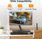 suptek Single Monitor Mount Gas Spring Arm Mount with Base,Free Standing Pneumatic Height Adjustable Monitor Desk Stand for 17 to 32 inch,Holds up to 22 lbs,Black(ML8C)
