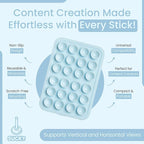 SUCKY Silicone Suction Phone Case Adhesive Octo Cup Buddy Mount - Anti-Slip Holder, Hands-Free Phone Accessory for iPhone & Android - Sticky Grip for Selfies, Videos - Baby Blue