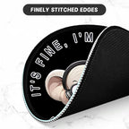 ITNRSIIET Round Mouse Pad with Stitched Edge Premium-Textured Waterproof Non-Slip Rubber Base Desktop Protection Mat Diameter 8.7 inches, Pretty Fine Elephant