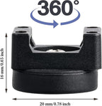 Yookeer 12 Pcs Magnetic Zip Tie Mount Base Black Magnetic Cable Clips Wire Holder Multipurpose Cable Ties Management Base Electrical Supplies for Wire (22 mm)