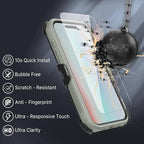 M MYBAT PRO for iPhone Air Case with Belt Clip Holster,[Compatible with Magsafe] w/Screen Protector,Anti-Drop,Shockproof,w 360°Rotating Kickstand,Heavy Duty Protection (Natural Titanium)