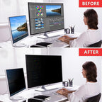 [2 Pack] 22 Inch Computer Privacy Screen Filter for 16:10 Aspect Ratio, Eye Protection, Anti-Glare, Anti-Blue Light Computer Monitor Privacy Filter, Removable Anti-Scratch 22in Protector Film