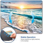 Beach Sunset Washable Square Waterproof Cute Gaming Office Laptop Mousepad - Non-Slip Rubber Computer Mouse Pad for Wireless Mouse, Personalized for Desk
