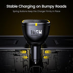 AOHI 165W Laptop Car Charger Adapter 140W PD 3.1/ 100W PD 3.0 USB C Super Fast Charging PPS 45W 3-Ports QC5.0 Car Lighter Charger for MacBook Pro, iPhone 16/15, Galaxy S24 Ultra, iPad, Black