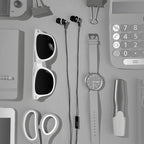 Panasonic ErgoFit Wired Earbuds With Microphone, 3.5mm Jack Wired Headphones with Mic and Call Controller, Ergonomic Custom-Fit Earpieces (S/M/L), for Phones and Laptops - RP-TCM125-K (Black)