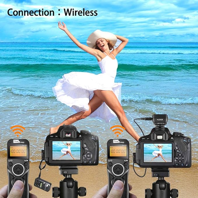 Wireless Shutter Release Comaptible for Canon, Pixel TW-283 E3/N3 Wireless Remote Control Timer Shutter Release Cable Compatible for Canon EOS 1300D 1100D 760D 750D 5D IV III 1D 6D II 7D