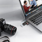 SD Card Reader,High-Speed USB C to Micro SD Card Adapter USB 3.0 Dual Slots,Memory Card Reader for SD/Micro SD/SDHC/SDXC/MMC,Compatible with iPhone 17 16 Pro Samsung S25 A17 MacBook Pro/Air Chromebook