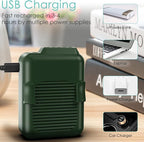 COMLIFE Portable Mini Waist Fan, 6000mAh Battery Powered Hands-free Wearable Fan With Max 23H Working Time, 3 Speeds, 5100RPM Strong Airflow for Jobsite, Farm, Fishing, Gardening And More (Green)