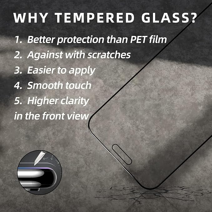 EGKimBa Privacy Screen Protector compatible with iPhone 16 Pro Max, 2 Packs, 6.9 inch Gradient Colorful Electroplated Anti-Spy Anti-Blue Light Easy Installation Tempered Glass