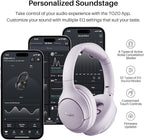 TOZO HT2 Hybrid Active Noise Cancelling Headphones, Wireless Over Ear Bluetooth Headset, 60H Playtime, Hi-Res Audio Custom EQ via App Deep Bass Comfort Fit Ear Cups, for Home Office Travel Purple