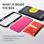 EGKimBa Privacy Screen Protector compatible with iPhone 12 /iPhone 12 Pro, 6.1 inch Gradient Colorful Electroplated Anti-Spy Anti-Blue Light Easy Installation Tempered Glass