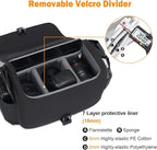 CADeN Camera Bag Case Shoulder Crossbody Bag Compatible for Nikon, Canon, Sony, DSLR SLR Mirrorless Cameras and Lenses (1.0 Black, Large)