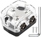 2 Way Power Distribution Block 1x 0 GA in 2X 0 GA Out Circuit Protector Distribution Connecting Blocks for Car Audio Splitter,1Pc with Installation Kit