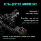Zeapon Micro4 E1000 Double Distance Motorized Camera Slider, High-Speed Low Noise Motor 10-26Lbs Payload, 42''/107cm Compact Slider with Carrying case, LCD Screen, App Control, Smooth Damping Design