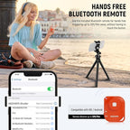 NEEWER Camera Tripod with Remote, Mini Flexible Vlog Phone Tripod Stand with Action Camera Mount Adapter, Hidden Phone Holder & Cold Shoe Compatible with iPhone Hero13 12 11 10 9, Max Load 4.4lb, TP34