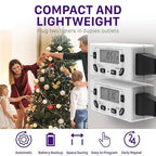 Fosmon 7 Day Digital Timers for Electrical Outlets, Indoor Plug-in Light Timers Switch Programmable, Electric Wall Plug for Grow / Reptile Light, Lamp, Appliance, Aquarium, Fish Tank - 2 Pack