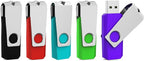 Aiibe 5 Pack 64GB USB 3.0 Flash Drive 64GB USB 3.0 Drive 5 Pack Thumb Drive Memory Stick USB Stick 64GB (5 Mixed Colors: Black Red Cyan Green Purple)