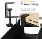 Under Desk Cable Management Tray 39.7" - No Drill Computer Wire Organizer Cable Tray, Cord Hider Clamp Mount with 16X Cable Ties PC Cables Management Cord Holder for Office/Home (Upgrade Fabric,Black)