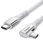 Fasgear 100W USB C to Type C 90 Degree Cable 6ft, USB 3.1 Gen 2 10Gbps Data Sync 5A Power Delivery with E-Marker Compatible for MacBook,Link,VR Headset,PD Docking Station,SSD,4K Displays,Grey