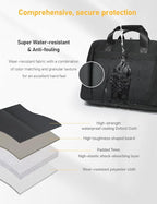 15-16 Inch Laptop Shoulder Bag Business Briefcase Water Resistant Computer Messenger Bags Compatible with MacBook Pro 16, MacBook Air 15 M4, HP, Dell, ASUS Notebook, Black