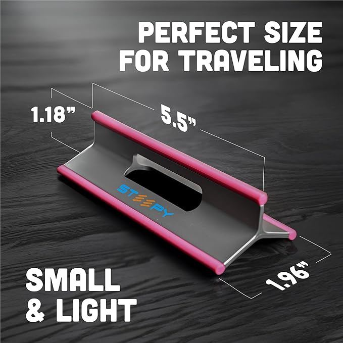 Steepy Adjustable Laptop Stand - 3 Heights Computer Riser for Desk - Portable With Adjustable Height