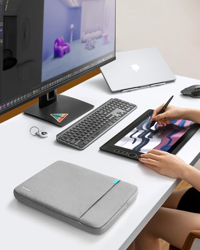 tomtoc 360 Protective Laptop Sleeve Set for 14-inch New MacBook Pro M4/M3/M2/M1 Pro/Max A3112 A3401 A3185 A2992 A2918 A2779 2024-2021, Water-Resistant MacBook Case Bag with Organized Accessory Pouch