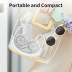 PANERGY Portable Neck Fan Rechargeable Hand Free Personal Fan Mini Wearable Battery Operated USB Fan for Men Women Kids Sport Work Travel