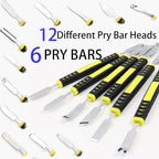 Metal Crowbar 6-Piece Dual-Ends Small Metal Spudger Pry Opening Repair Tools Kit,Professional Repair Tool Kit for Phone, Laptops, Tablet, Mobile Phone, Watch, Digital Home Appliance