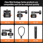 VRIG Mini Quick Release Base Mount for Action Camera, Magnetic Tripod Mount Adapter Compatible with DJI OSMO Action 5Pro/4/3,Go-Pro Hero 13/12/11/10, Akaso, Insta360 (Magnetic Accessories)